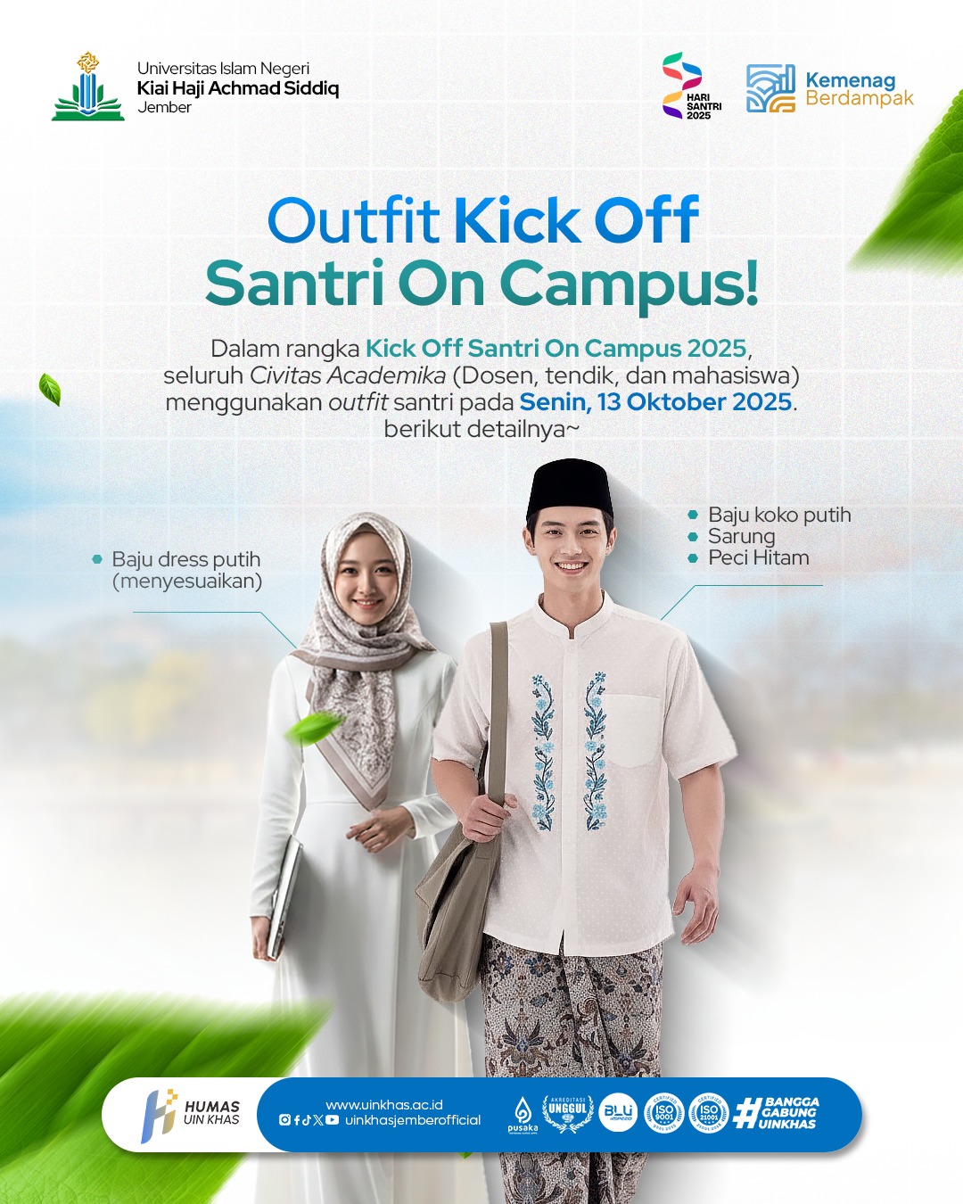 Edaran Pakaian kick off hari santri tahun 2025
